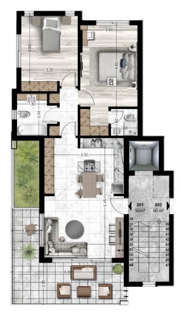 Blueprints_Apartment 201